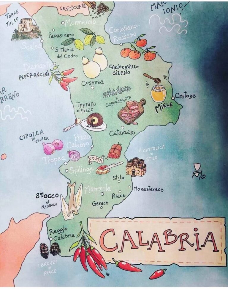 kaart van Calabrië